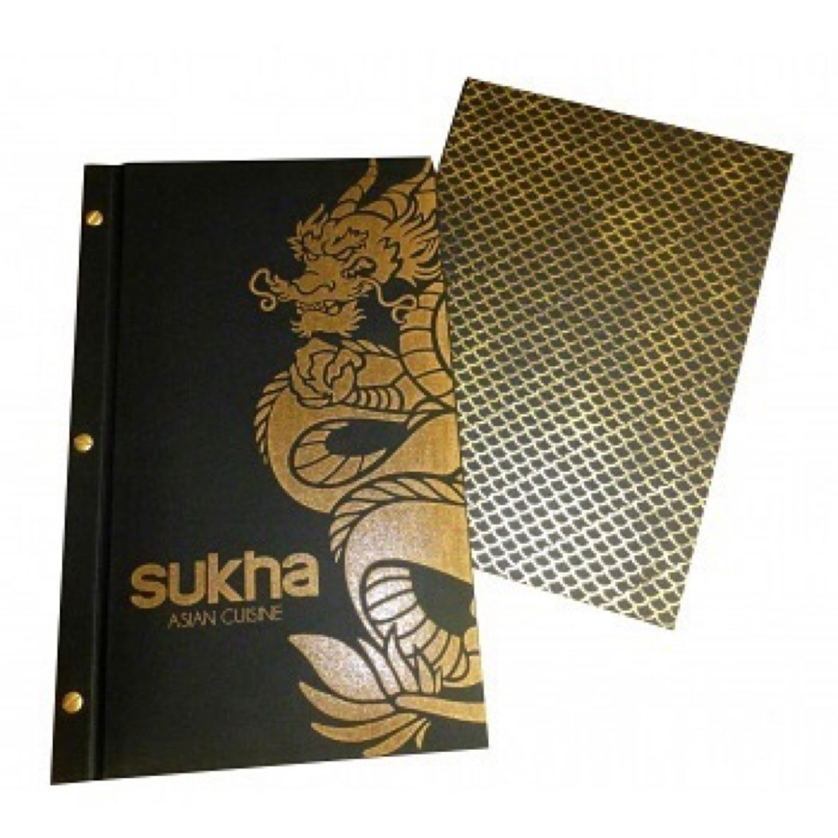 Menu card bound in Saphir